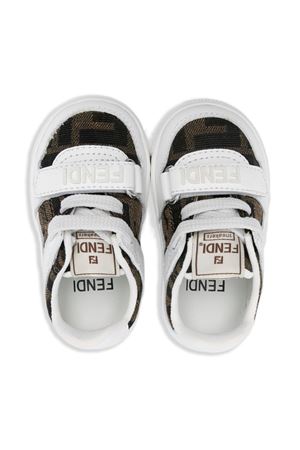 white leather sneakers FENDI KIDS | JMR475AHGYF0C1A